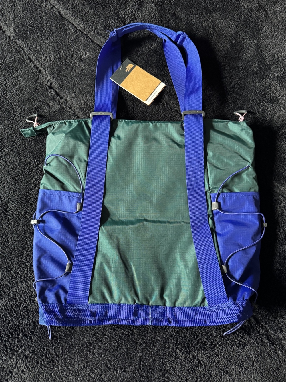The North Face Borealis Lightweight Tote In Ponderosa Green/Lapis Blue. NWT - Picture 4 of 8
